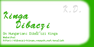 kinga dibaczi business card